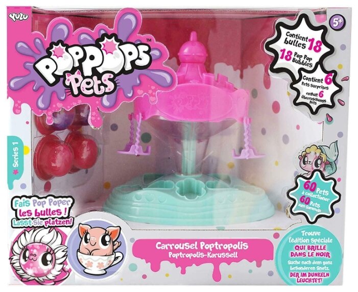 Pop pops pets. Фигурки Yulu POPPOPS Pets Poptropolis Carousel yl40006. Pops игрушка питомцы. Yl40006 Попс питомцы игровой набор Карусель.