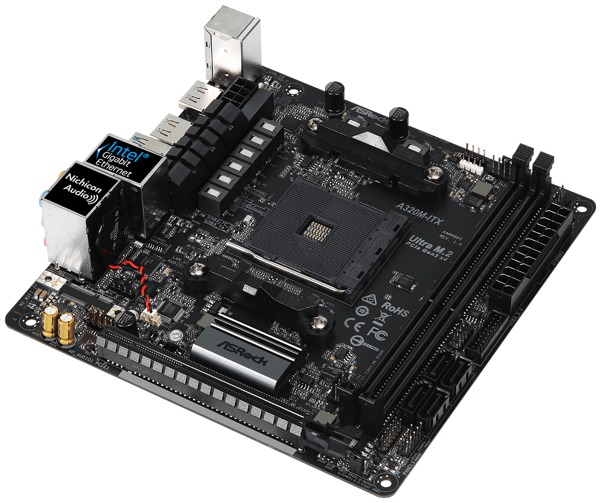 Itx материнская плата. Материнская плата ASROCK a320. ASROCK a320m-ITX. ASROCK a320m Mini ITX. Am4 a320 Mini-ITX.