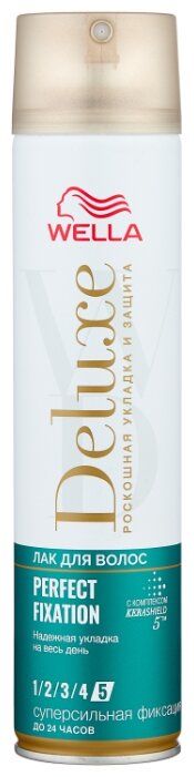 Wella Лак для волос Deluxe Perfect fixation, экстрасильная фиксация, 250 мл