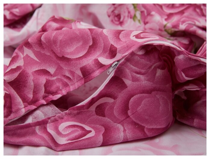 Постельное белье семейное СайлиД A-31, поплин розовый