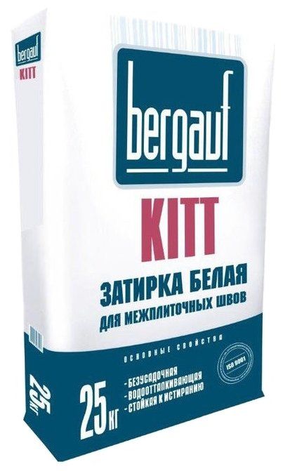 Затирка Bergauf Kitt цветная для межплиточных швов 25 кг серая