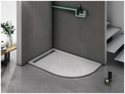 Поддон для душа искусственный мрамор WeltWasser WW TRR 12080 STONE-WT L Белый. Размер 1200х800х30 мм Душевой поддон+сифон (2 кор.)