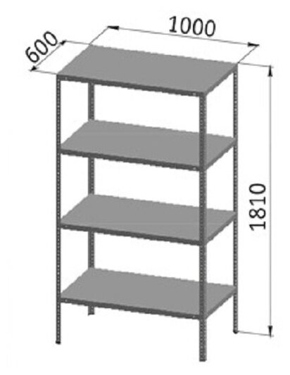Стеллаж 1000х600х2000